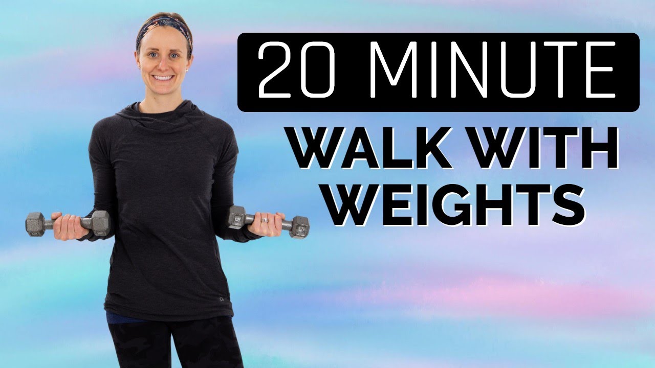 20 Minute Walk At Home with Weights- Workout with Jordan - YouTube