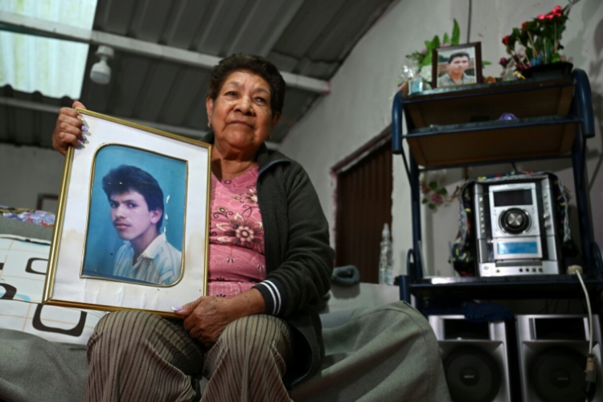 Hermencia Vega, mother of Diuviseldo Torres, one of four men abducted at gunpoint in 2002 by paramilitaries who claim they were acting on orders from cycling legend Luis 'Lucho' Herrera