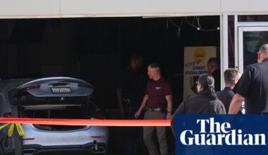 Three dead and six hurt after driver hits cyclist and crashes car into LA store | Los Angeles