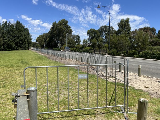 Fencing will close of the park throughout the construction.