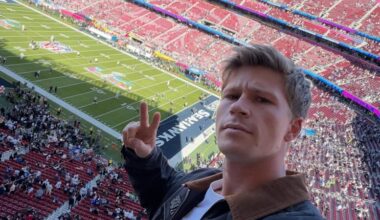 Aussies fly Super Bowl flag