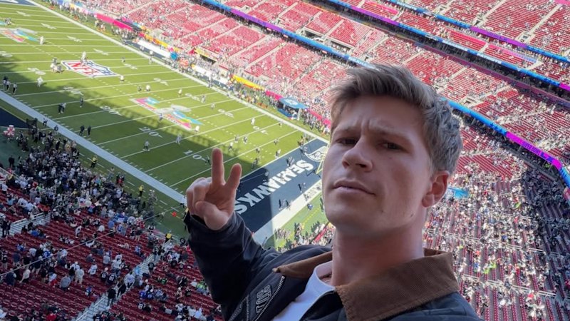 Aussies fly Super Bowl flag