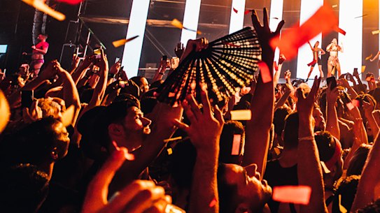 The Mardi Gras after-party held at the Hordern Pavilion in 2023.