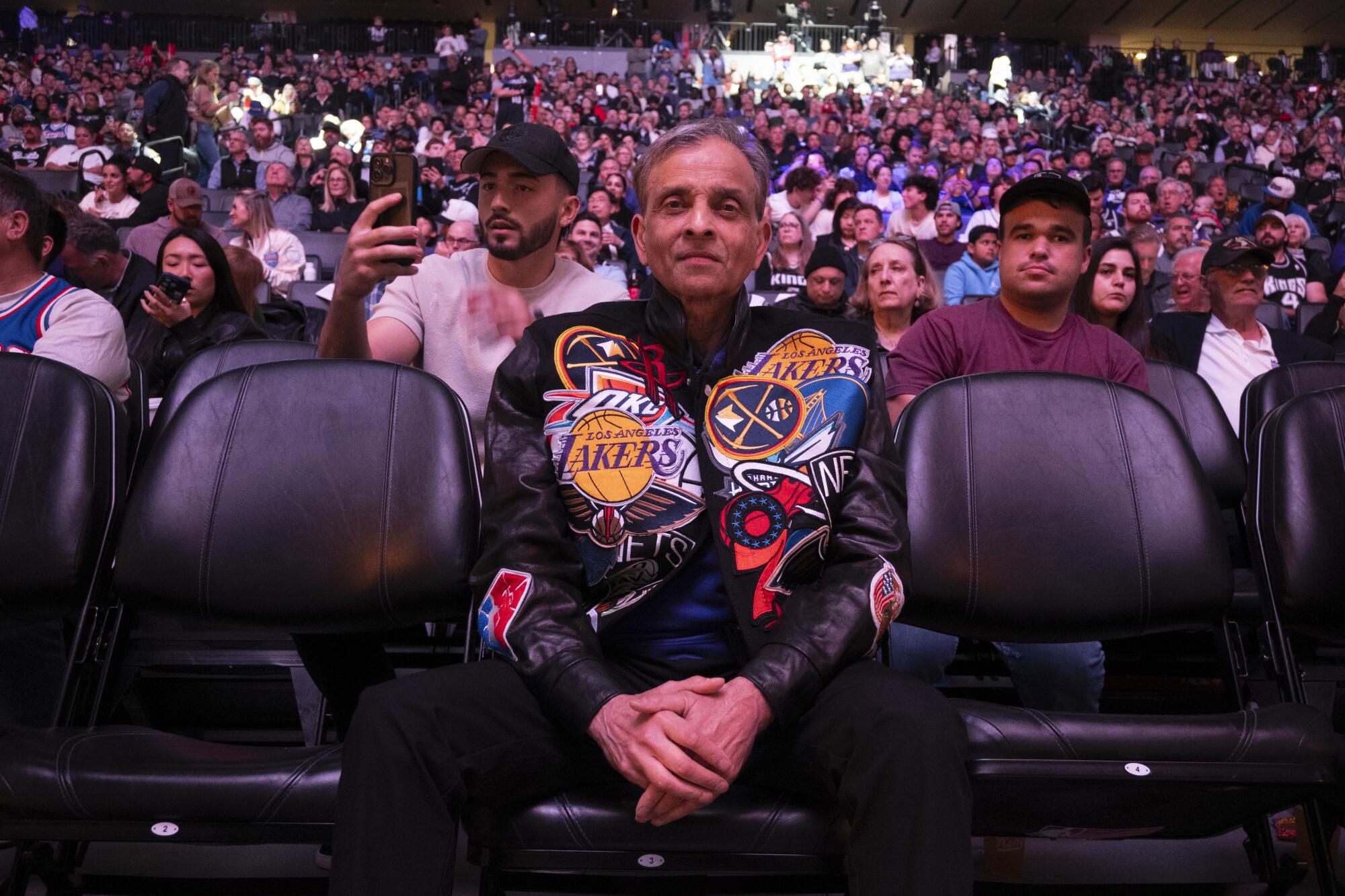 Sacramento Kings majority owner Vivek Ranadivé before a 2024 game against the Philadelphia 76ers in Sacramento.