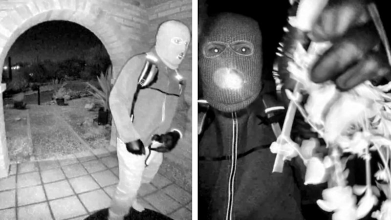 FBI releases video of masked intruder tampering with camera at her home