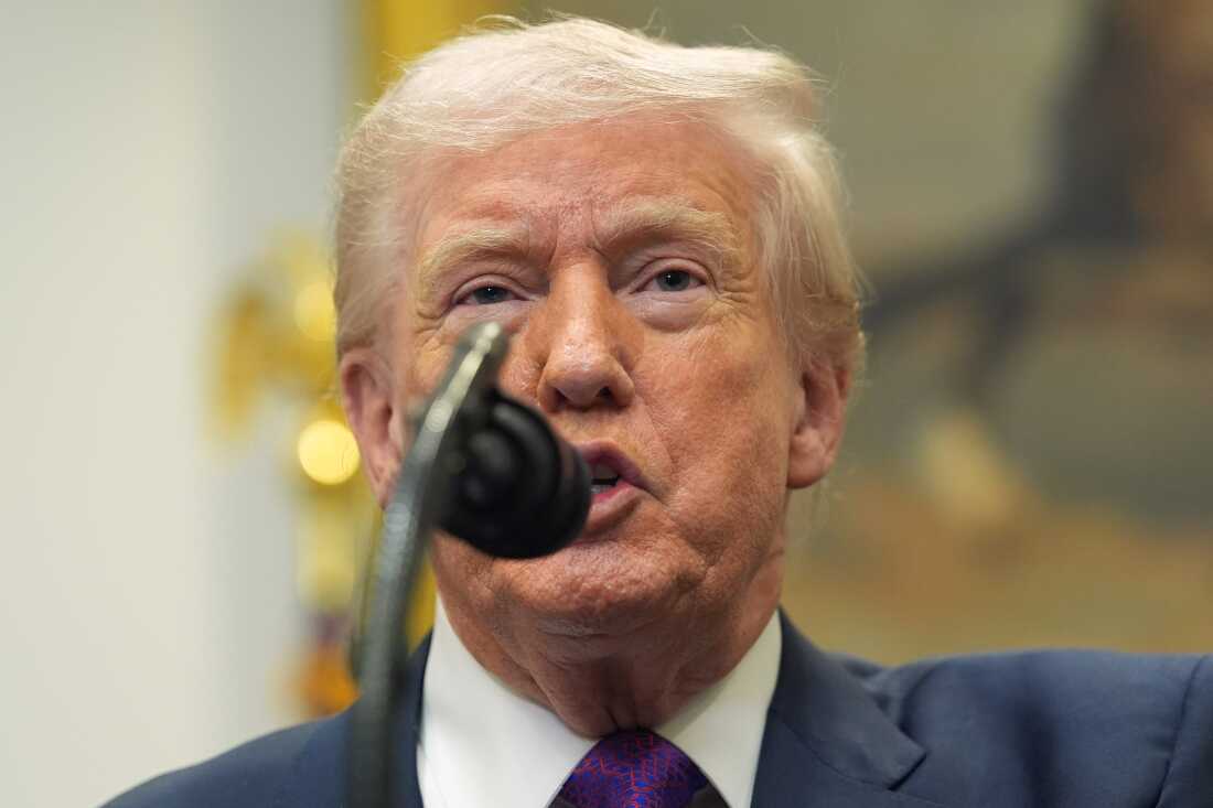 President Donald Trump speaks during an event with Environmental Protection Agency director Lee Zeldin to announce the EPA will no longer regulate greenhouse gases, in the Roosevelt Room of the White House, Thursday, Feb. 12, 2026, in Washington.