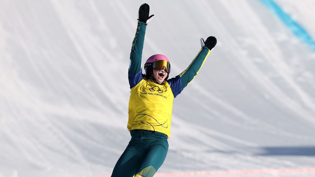 Australia's Josie Baff wins Olympic gold in women's snowboardcross