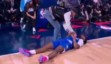 Jase Richardson dunk contest moment goes very wrong; Keshad Johnson wins