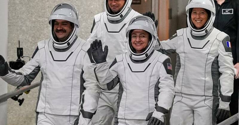 Four astronauts have arrived at the International Space Station. Photo: AP PHOTO
