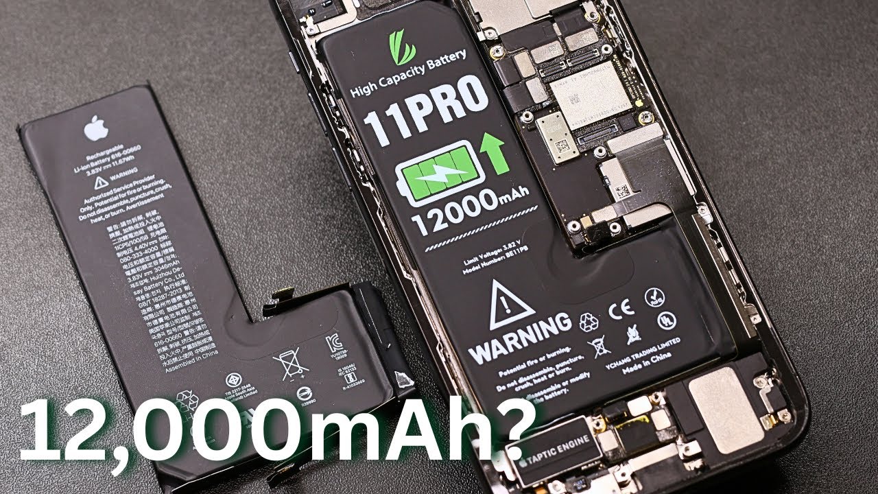 iPhone Pro 12,000 mAh Battery Upgrade & Test | iPhone Restoration - YouTube