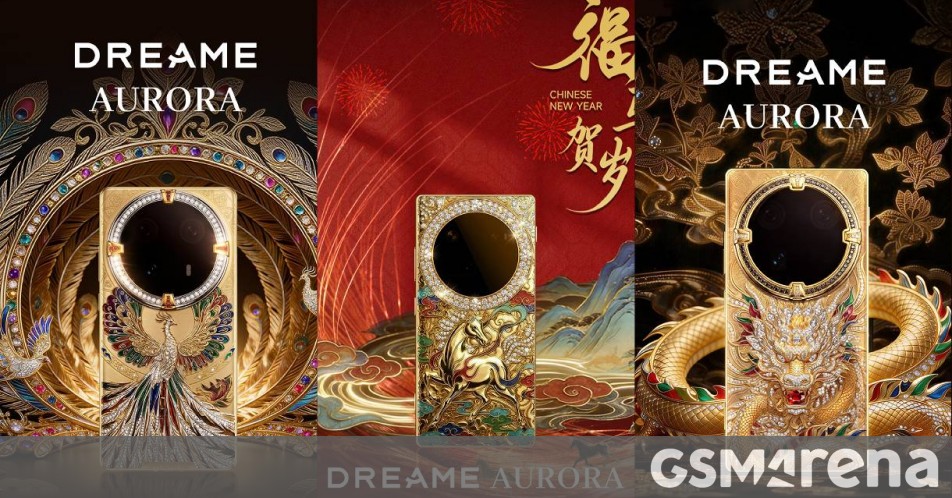 Dreame shows off gilded Aurora phone with three designs that are steeped in symbolism