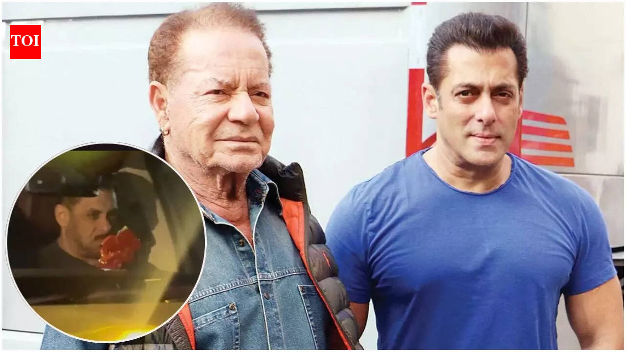 Salman Khan looks visibly DISTURBED as he leaves the hospital after visiting his father Salim Khan |