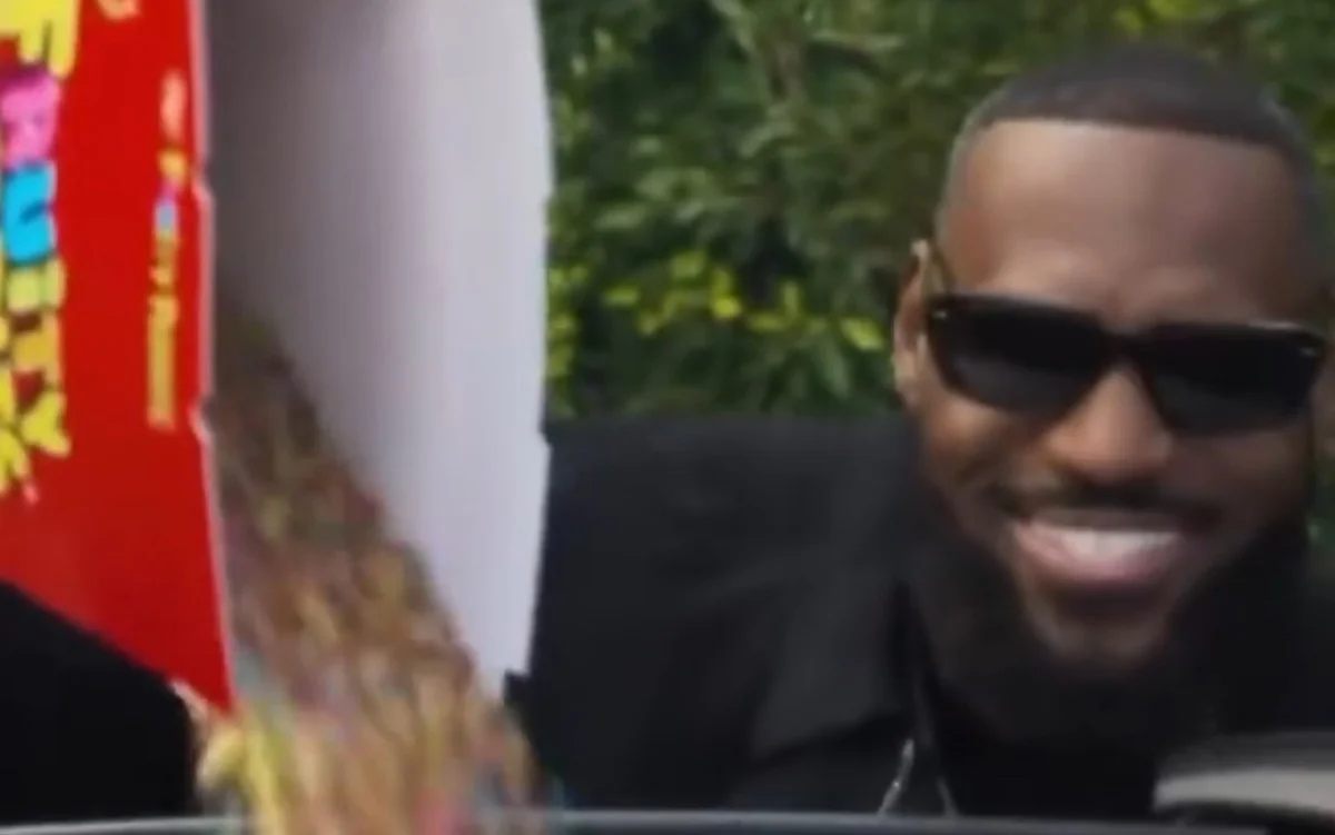 LeBron James pranked his son Bronny by filling his Lamborghini Urus with cereal right before they headed off to game