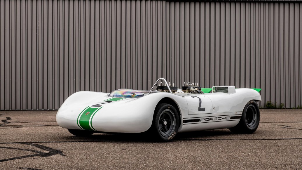 The lightest of the vehicles on display is the 909 Bergspyder, which Porsche developed in 1968.
