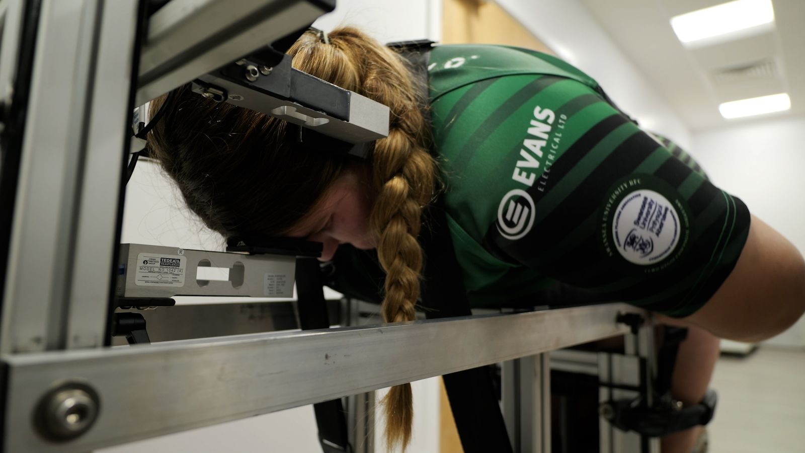 A player taking part in the research gets to grips with one of the machines in the laboratory