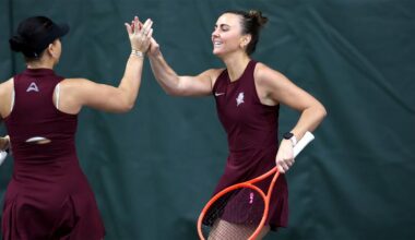 Women's tennis gets back in the win column with 6-1 home victory over Marian University