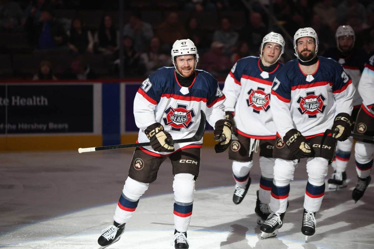 Hershey Bears defenseman Jon McDonald scores goal on wild bank shot you can only see to believe