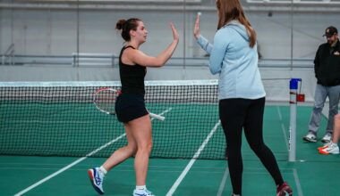 Women's tennis claims two home indoor wins