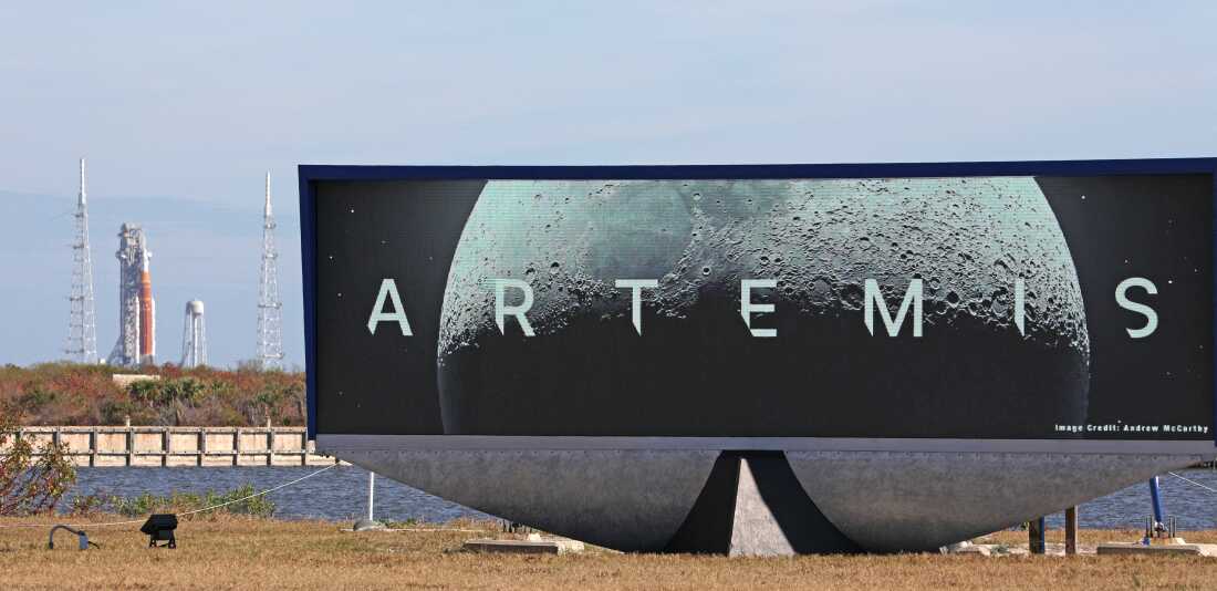 A day after NASA said it was eyeing a potential March 6 launch date for the Artemis II lunar mission, the space agency now says new complications could derail all of the March launch dates. The rocket, seen here at the Kennedy Space Center launch pad on Friday, may need to be rolled back to the Vehicle Assembly Building for additional tests.