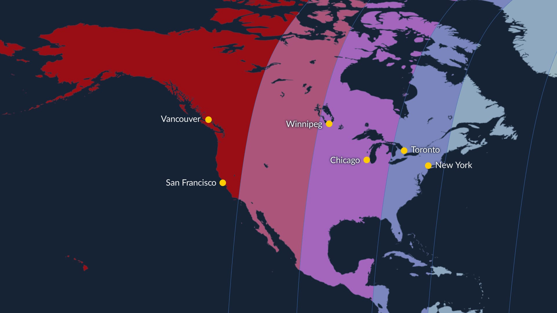 Lunar Eclipse Visibility Map: Blood Moon in March 2026 in the USA and Canada
