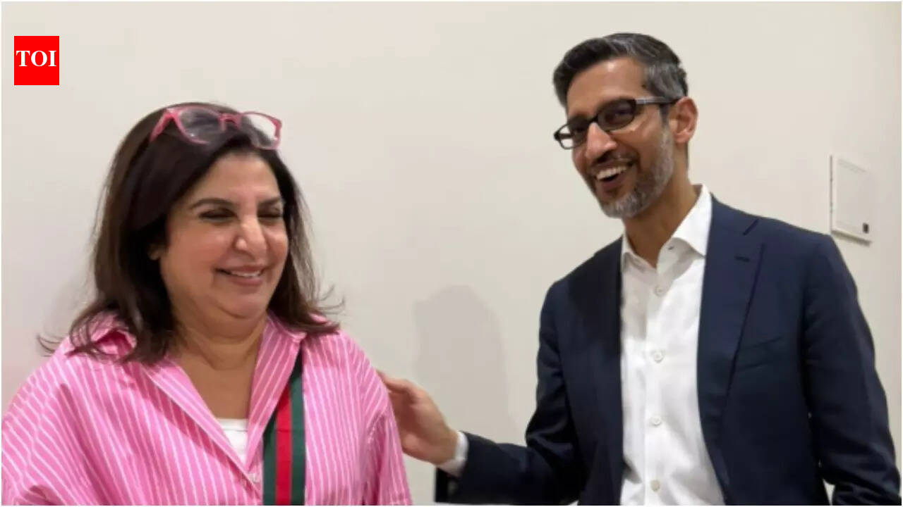 'When u make Google Giggle': Farah Khan leaves Sundar Pichai in splits - See Viral PICS |