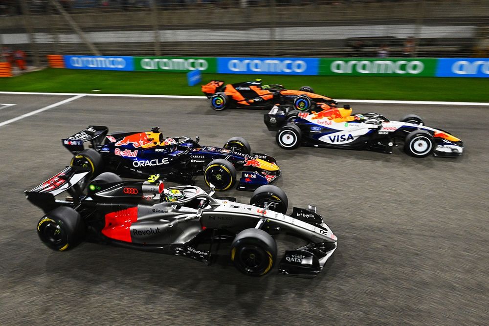 Lando Norris, McLaren, Max Verstappen, Red Bull Racing, Gabriel Bortoleto, Audi F1 Team, Arvid Lindblad, Racing Bulls