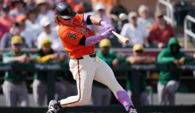 Giants' Bader autographs food truck dented by spring training home run