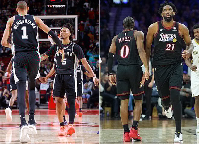 Victor Wembanyama, Stephon Castle, Tyrese Maxey, Joel Embiid