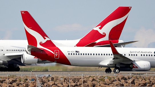 Qantas planes.
