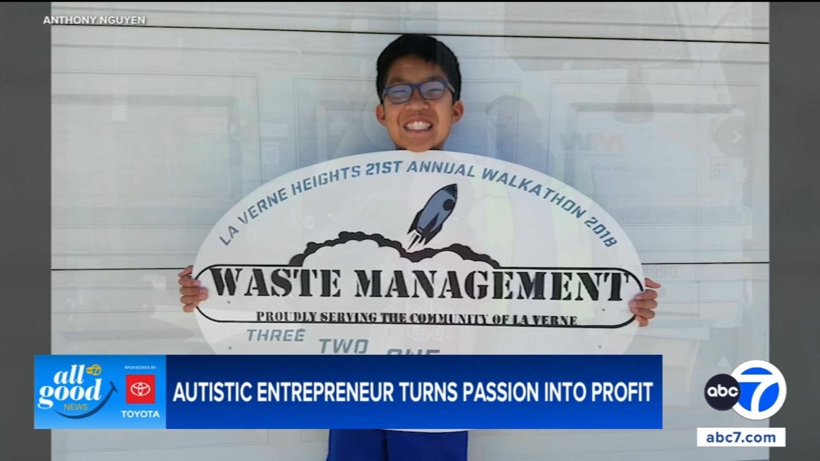 La Verne teenager with autism turns his obsession with trash trucks into a small business
