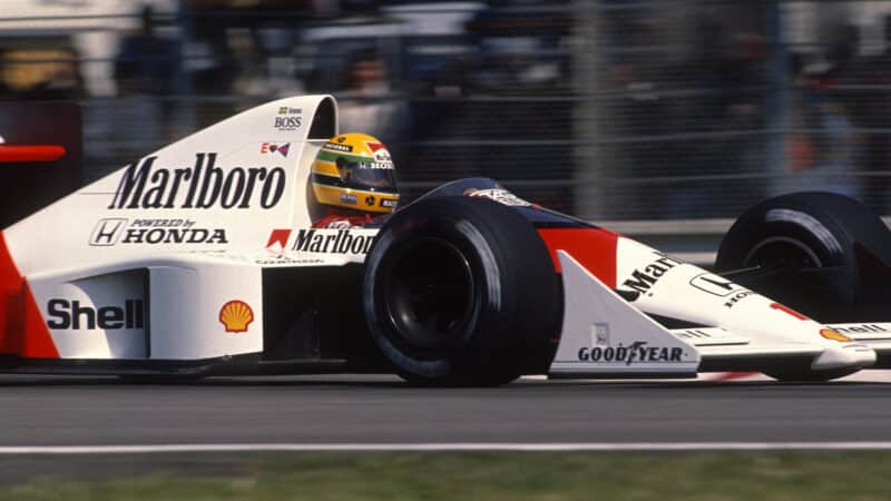 Ayrton Senna (McLaren-Honda) during the 1989 season