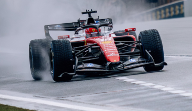 F1 drivers got to try out wet conditions in the Barcelona shakedown