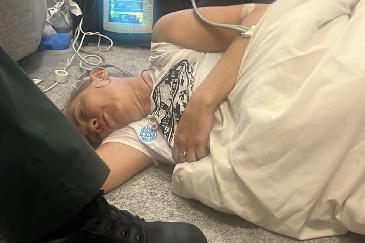 Michelle collapsed and was only saved when he daughter came home