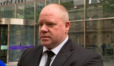 Former AFL star Nick Stevens lashes out at prosecution outside court after day of technical issues