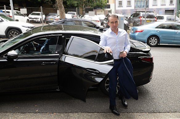 CBA CEO Matt Comyn was an early arrival.