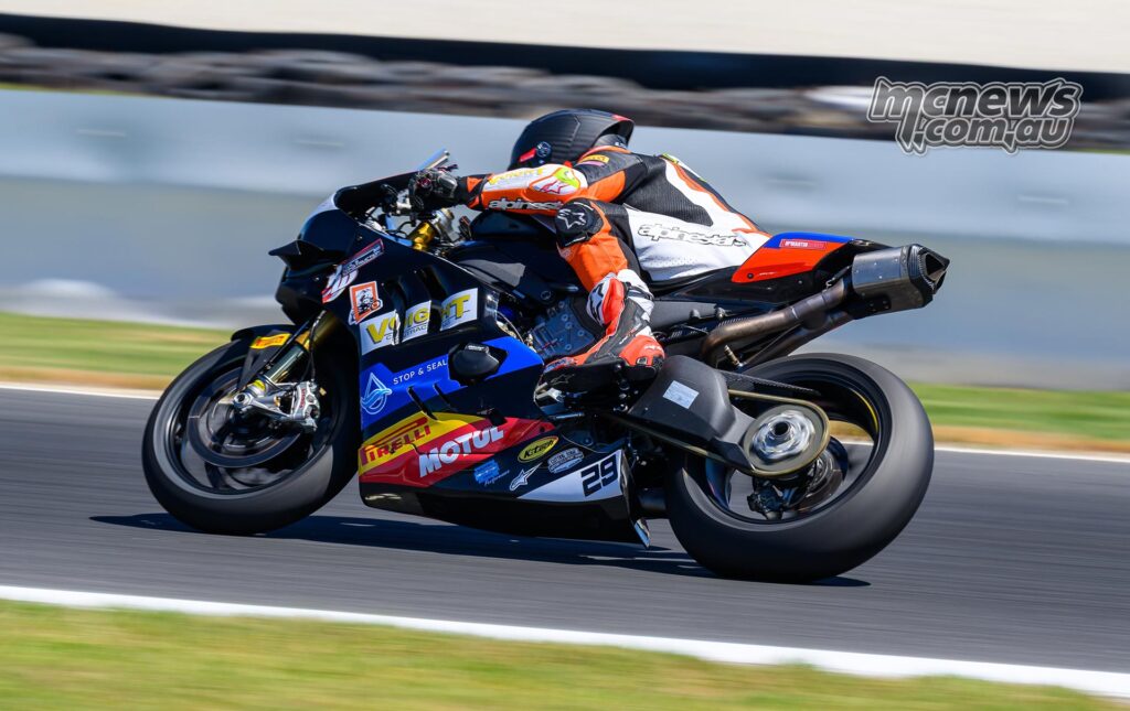 Harrison Voight on McMartin Racing Ducati V4 R at Phillip Island ASBK 2026