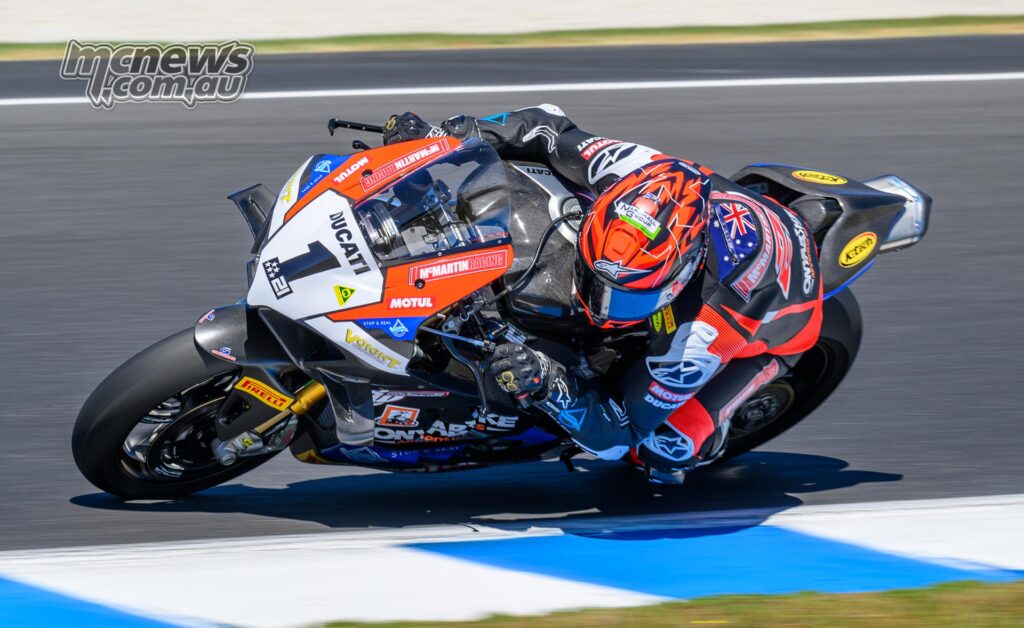 Josh Waters Ducati V4 R ASBK Phillip Island Friday practice