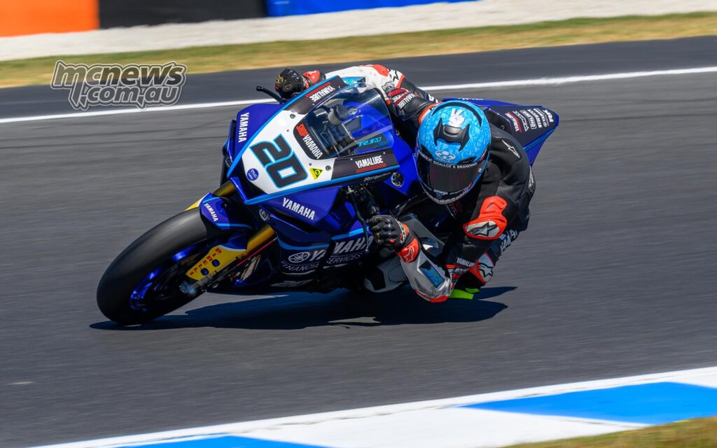 Jonathan Nahlous Yamaha YRT YZF-R1M at Phillip Island ASBK 2026 practice