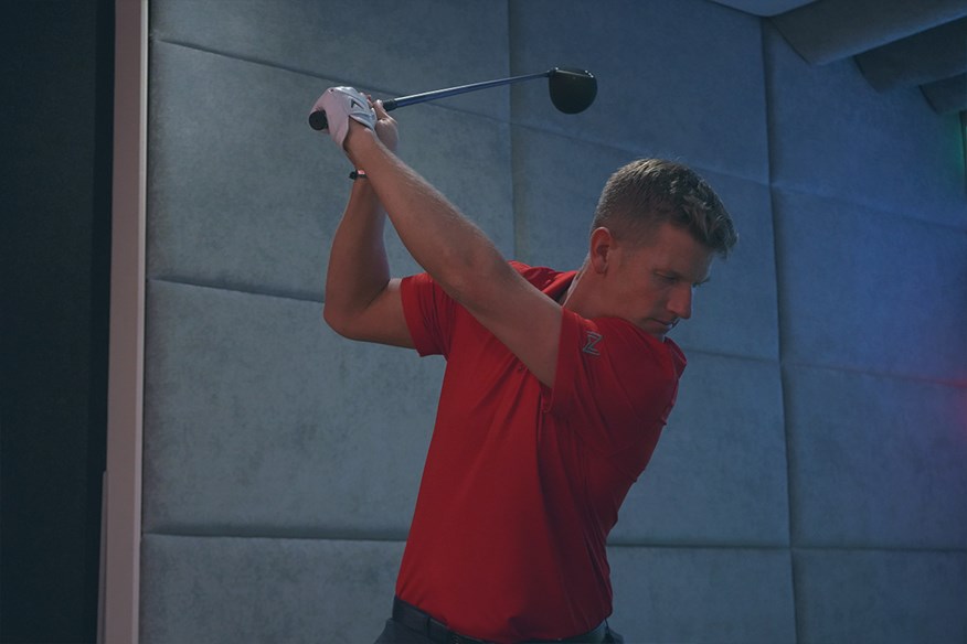 Neil Wain, PGA professional, hits a driver during Today's Golfer's 2026 testing