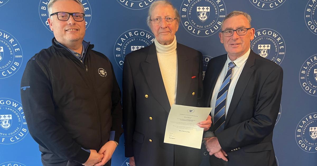 Renowned golf club bestows honour for 'vital leadership'