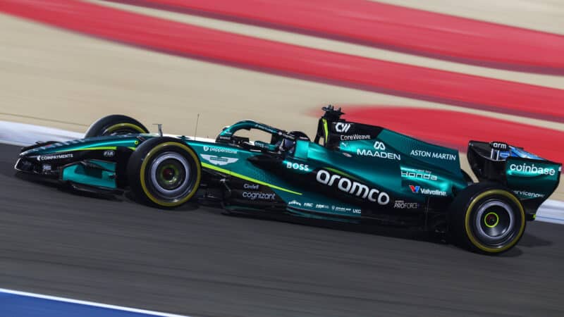 Lance Stroll, Aston Martin, during Bahrain testing