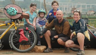 Hobart teachers cycle the world with three children for nearly 700 days