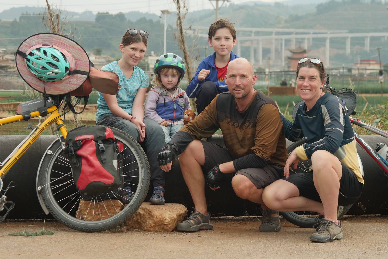 Hobart teachers cycle the world with three children for nearly 700 days