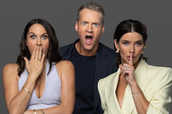 Laura Byrne, Jules Lund and Brittany Hockley host Stan’s new Married at First Sight spin-off, After the Dinner Party. 