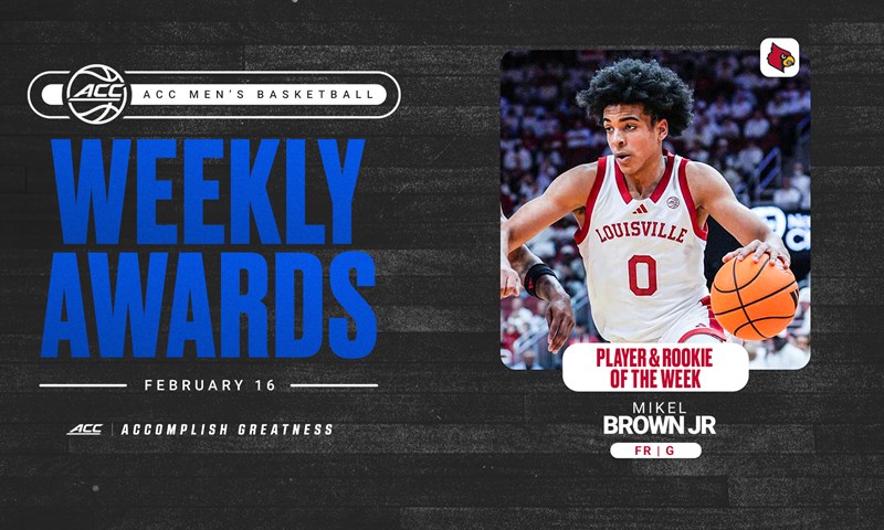 Louisville’s Brown Jr. Sweeps ACC Men’s Basketball Weekly Honors