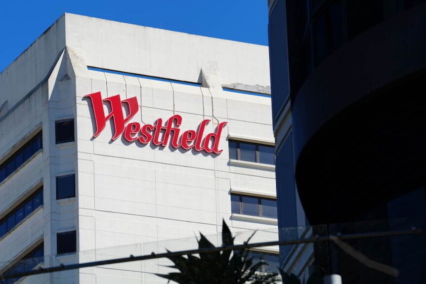 Exterior of Westfield building with signage