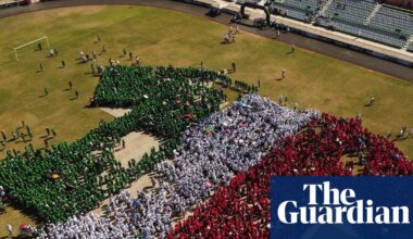 Mexico sets Guinness World Record with human football shirt before World Cup – video | World Cup