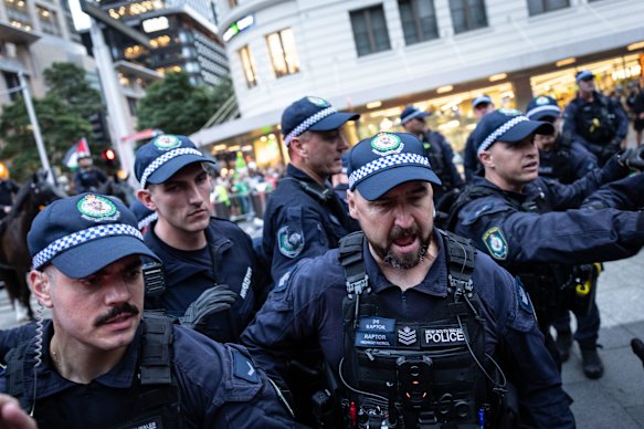 Police and protesters clashed on Monday night.