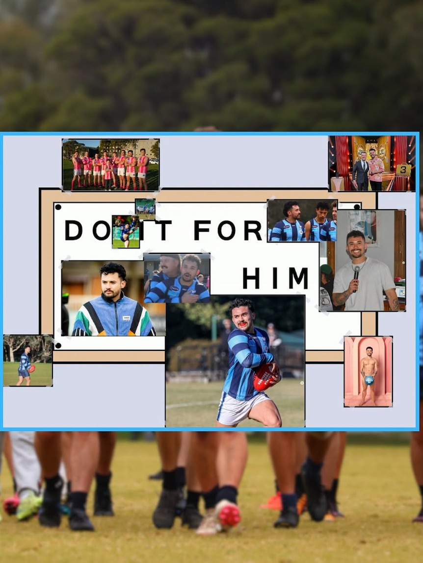 Photos of a footballer pasted over the words "DO IT FOR HIM"