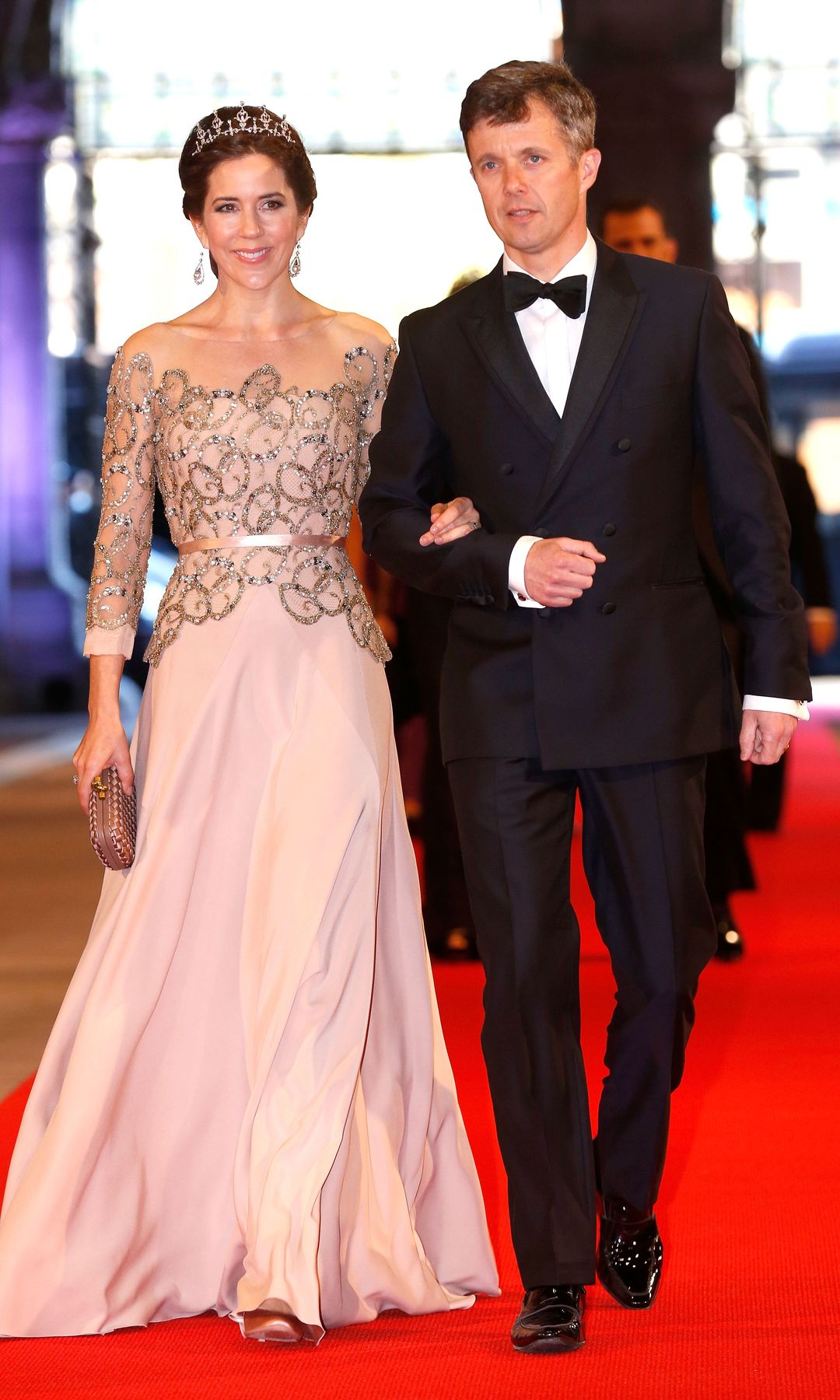 Crown Princess Mary of Denmark and Crown Prince Frederik of Denmark attend a dinner hosted by Queen Beatrix of The Netherlands ahead of her abdication in favour of Crown Prince Willem Alexander